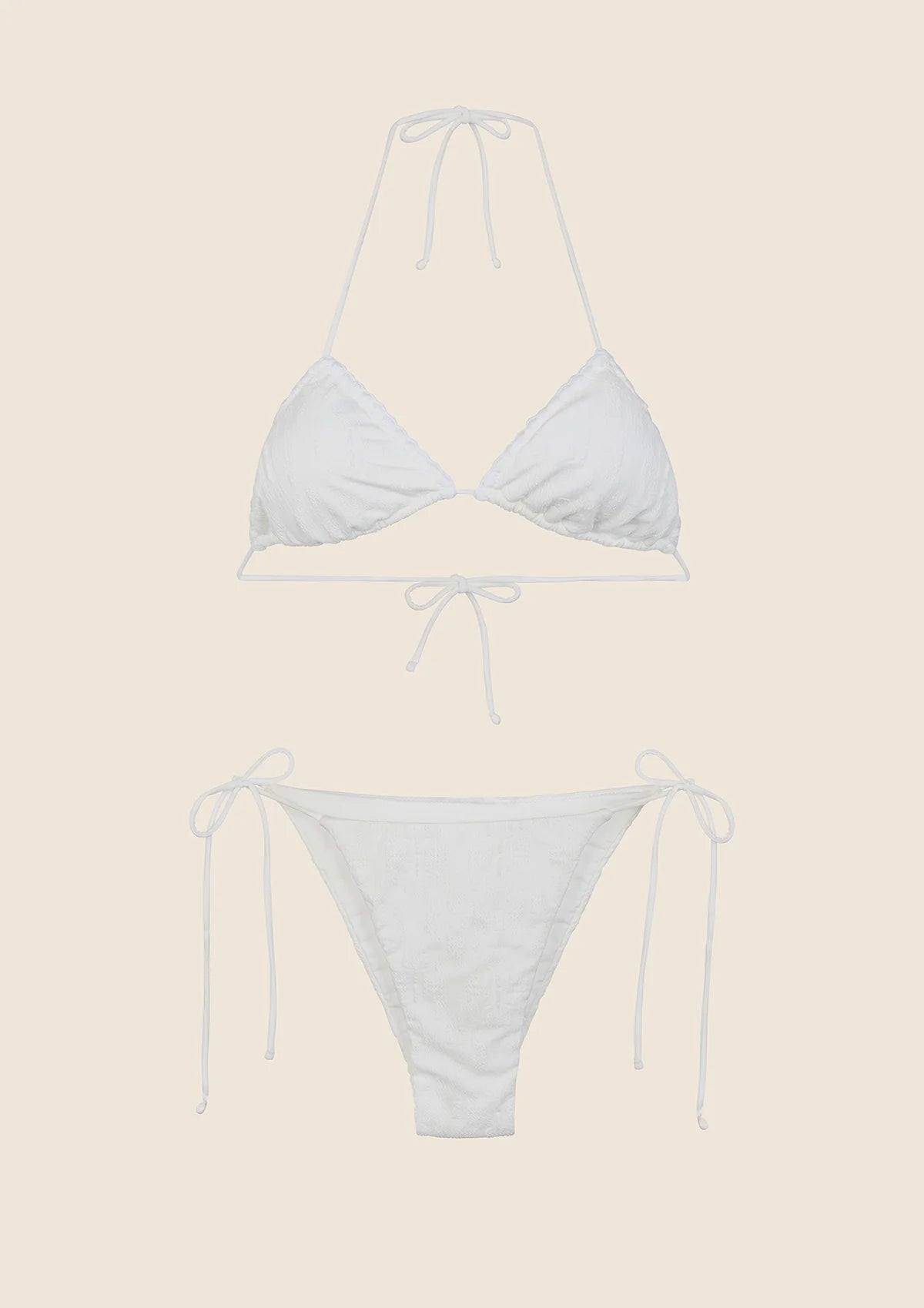 BIKINI DONNA ME FUI TRIANGOLO CON SLIP REGOLABILE BIANCO 0020_WH